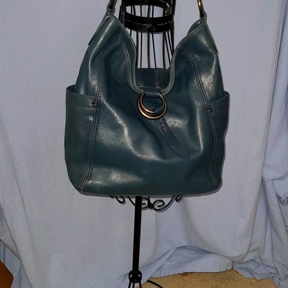 EUC Frye & co. Teal Leather Handbag